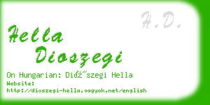 hella dioszegi business card